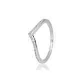 Bague d'éternité Breuning en or 18 carats en forme de V avec diamants 0,125 ct. - 41/06016